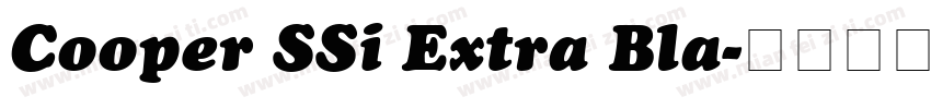 Cooper SSi Extra Bla字体转换
